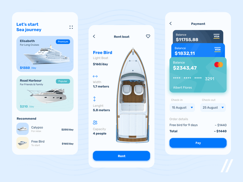 yacht transport app