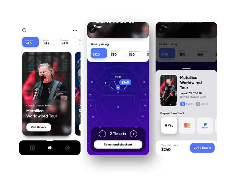 book tickets for event app