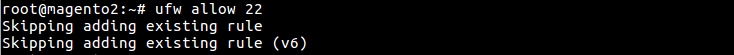 44 ufw allow 22