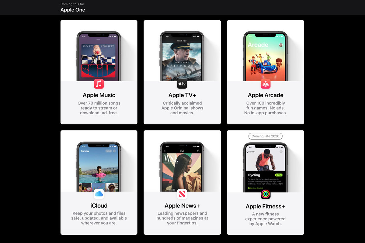 apple one services bundled together