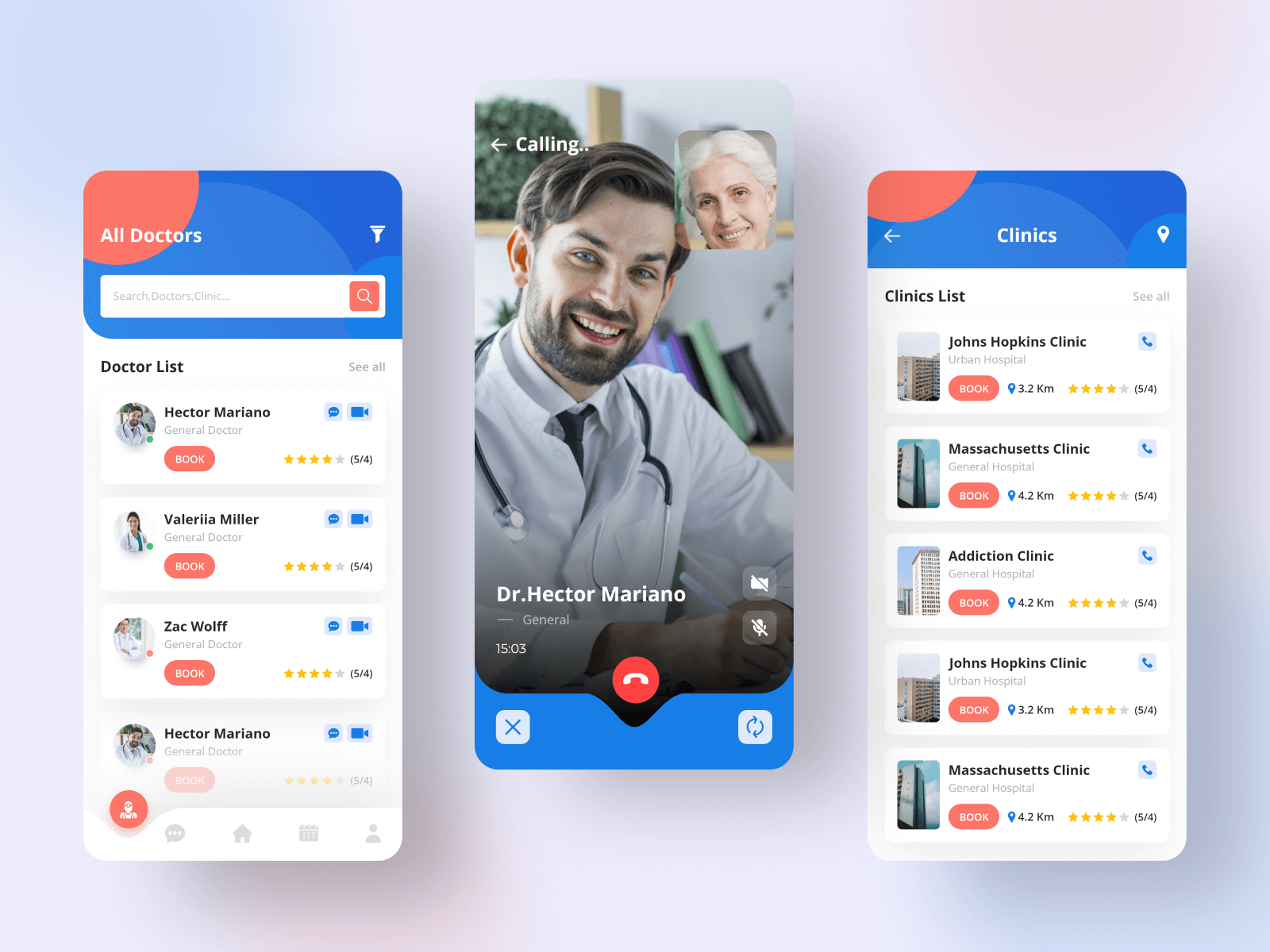 in app video calling via doctor consultation app