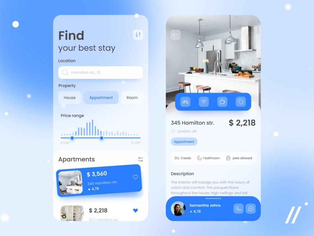 vacation rental app features