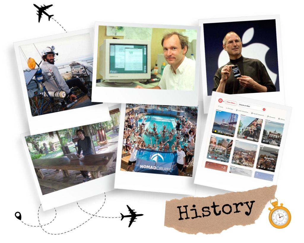 History of remote work and digital nomadism