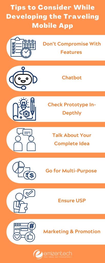 Tips for developing the travel app