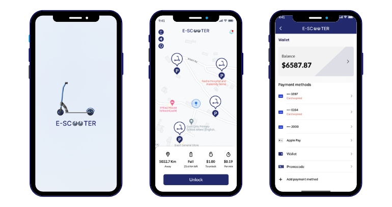 E-Scooter Sharing App Development 