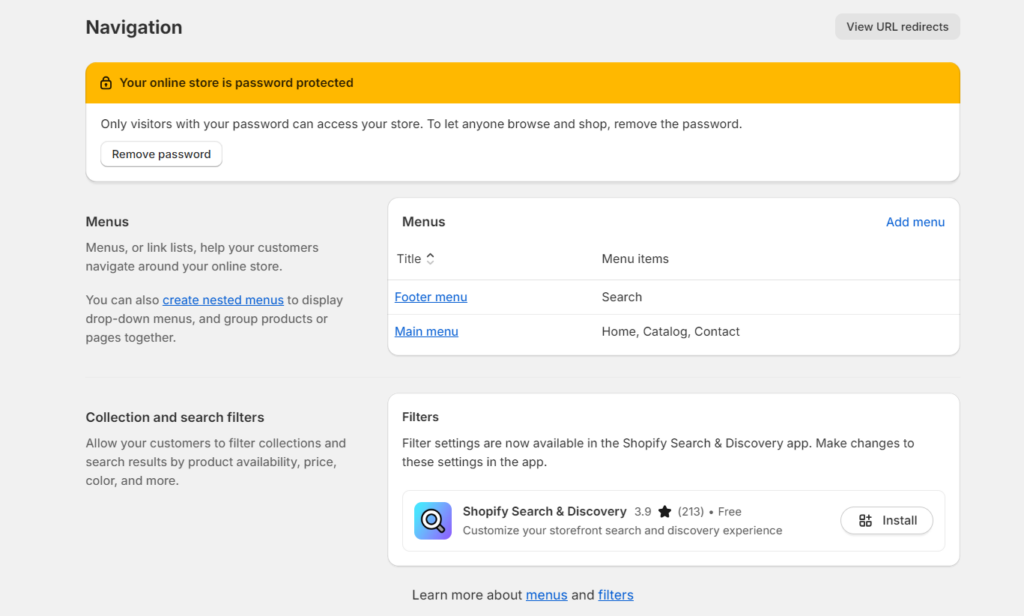 Customize your menu and navigation