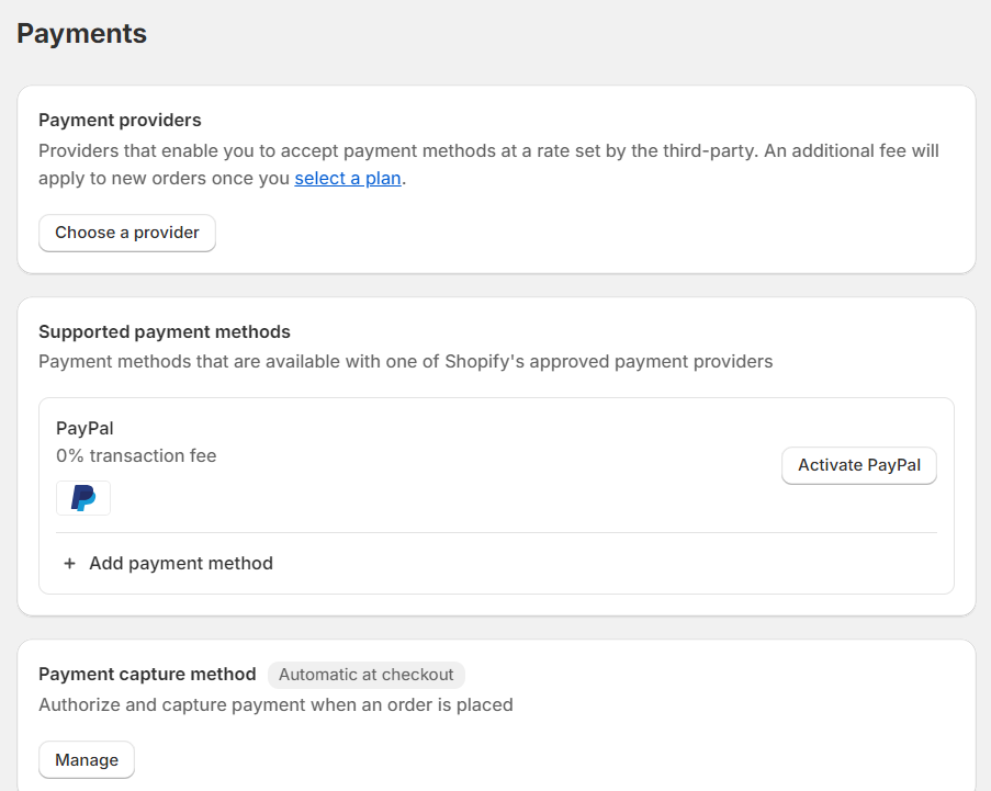Set up your payment gateways
