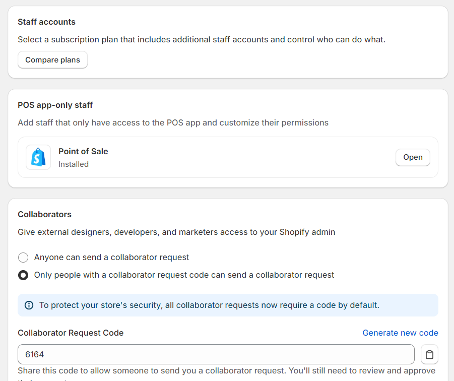 Staff your store, if applicable