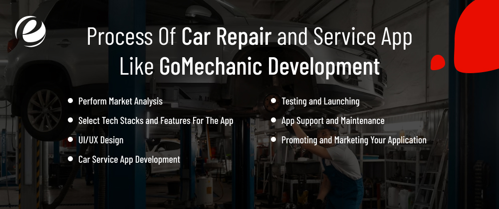 Process Of Car Repair and Service App Like GoMechanic Development 