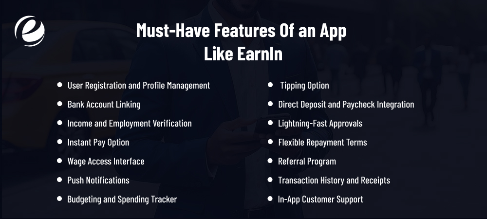 Must-Have Features Of an App Like EarnIn