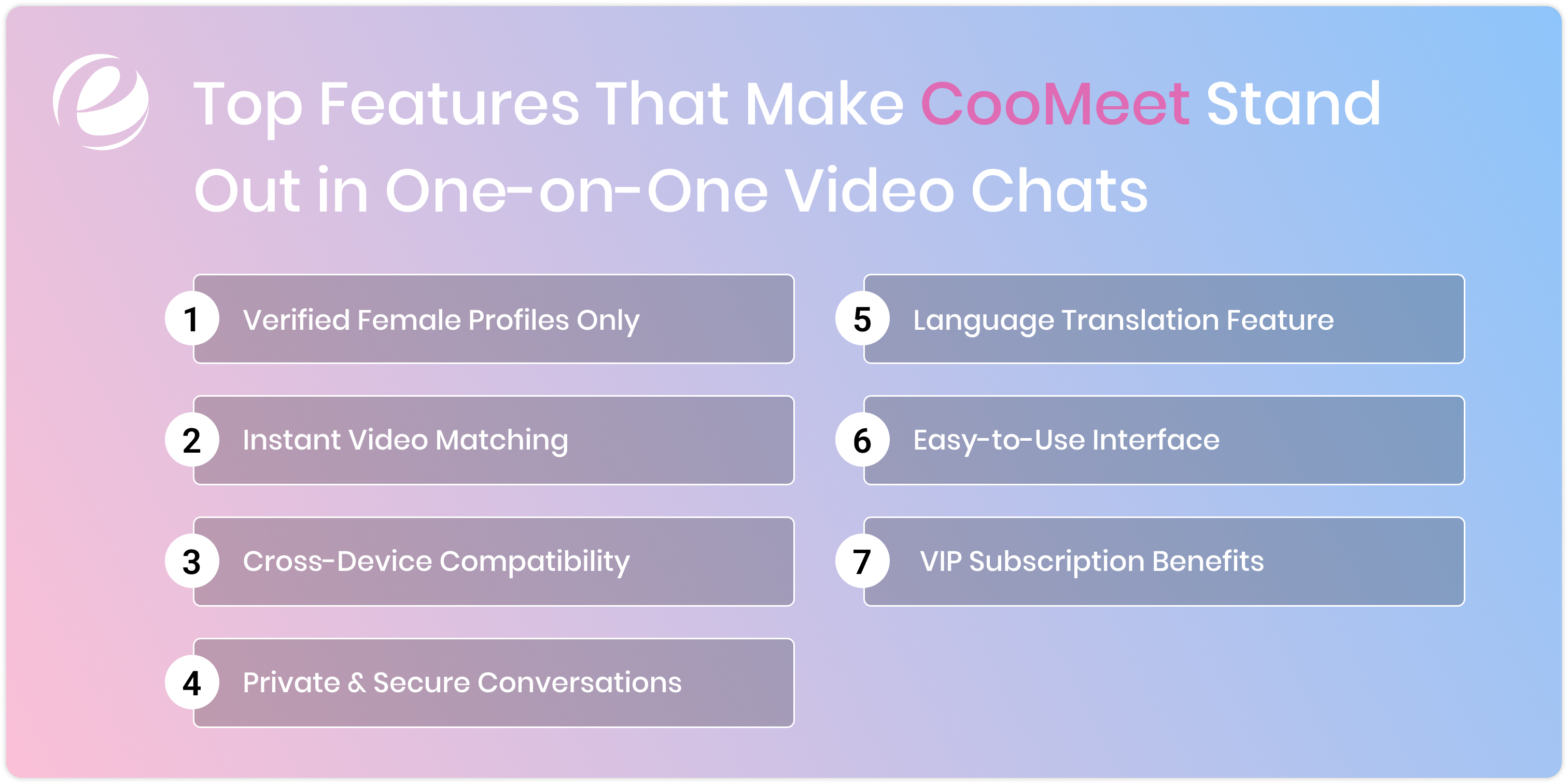 Top Features That Make CooMeet Stand Out in One-on-One Video Chats