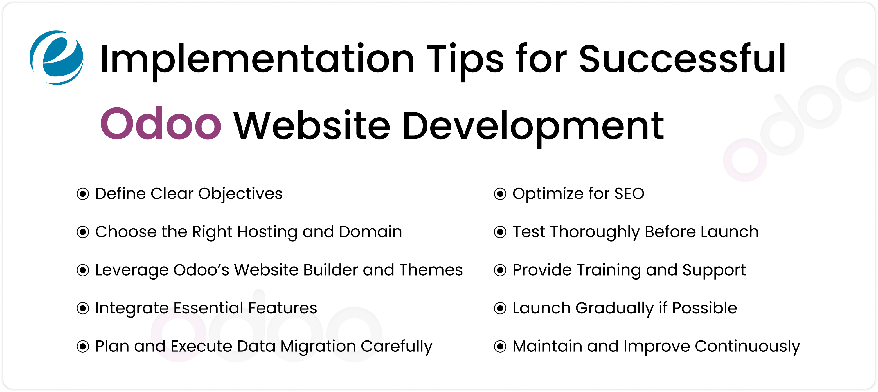 Implementation Tips for Successful Odoo Website Development
