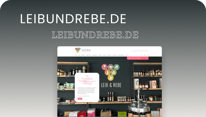 LEIB & REBE  An ultimate store for wine lovers, Leibundrebe.de, created by Emizentech experts, offers a wide range of German and international spirits, wines, and sweet and savory delicacies online and locally.