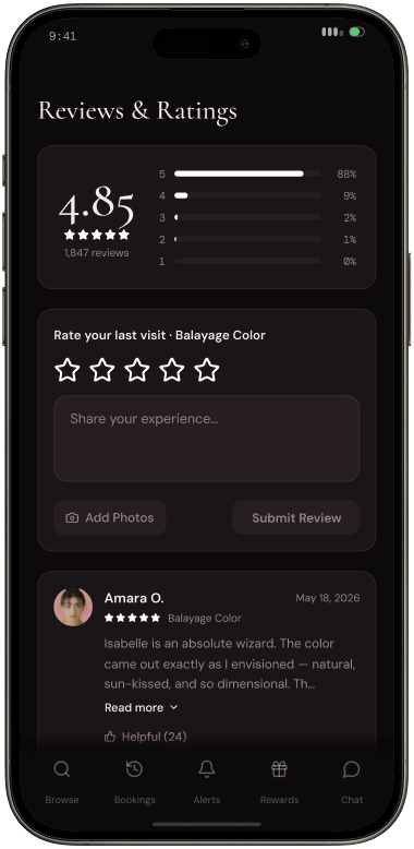 Ratings & Reviews System